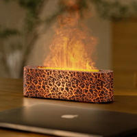 2024 nouveau Portable simulé lave volcan flamme humidificateur d'air coloré changeant Led lumière maison huile essentielle arôme diffuseur