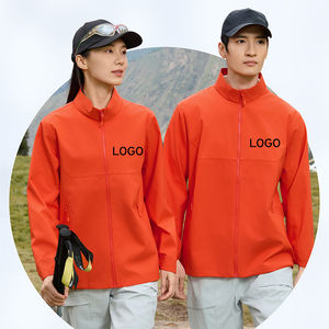 Gran oferta Unisex logotipo personalizado carcasa dura de una sola capa impermeable a prueba de viento senderismo escalada lluvia impermeable con capucha - Product Image 1