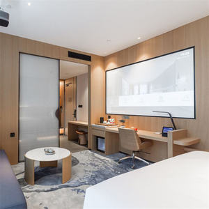 Ensemble de meubles de chambre d'hôtel 5 étoiles moderne avec lit king-size en bois et suite pour l'hôtellerie de luxe haut de gamme, meubles commerciaux - Product Image 5