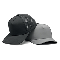 Gorras de Béisbol Personalizadas con 5 Paneles Rígidos, Laterales Perforados con Láser y Visera Curva, Gorras Perforadas al por Mayor, Casquette Transpirable