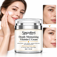 Crème éclaircissante et blanchissante à la vitamine C naturelle, anti-cicatrices, élimine les taches brunes, crème hydratante en profondeur