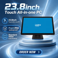 Ordinateur tout-en-un industriel à écran tactile de 23,8 à 24 pouces, I3 I5 I7 I9, IP65, étanche, montage VESA, ensemble d'ordinateur de bureau