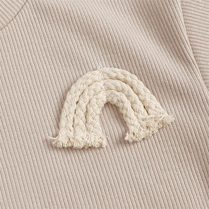 Conjunto de 2 Piezas para Bebés Niños y Niñas, Sudadera de Manga Larga de Algodón Acordonado + Pantalones, Conjuntos Deportivos Sólidos para Niños Pequeños, 1 Pieza/Bolsa OPP - Product Image 5