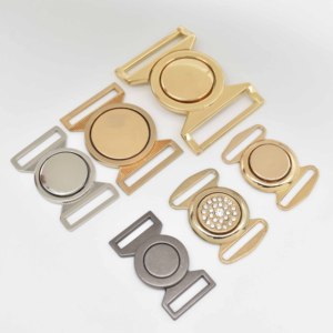 Hebilla de conexión de cinturón decorativo para mujer, hebilla de cierre de conectores de forma redonda de 20mm 25mm 40cm - Product Image 1