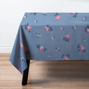 Printed Rectangular <strong>Tablecloth</strong> With Floral Pattern Custom Flowers Texture Woven for Dining Room Kitchen Use - Product Image 5