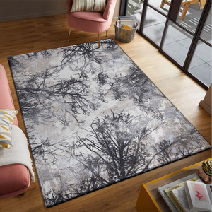 Tapis de prière du Ramadan, design carré moderne, auto-adhésif, antidérapant, en polaire polyester, mousse haute densité de 17 mm, tapis épais pour salon - Product Image 1