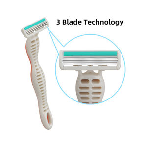 Maquinilla de Afeitar Desechable con Triple Hoja de Acero Inoxidable, Cabezal Pivotante y Tira Lubricante para Afeitar la Cara, el Cuerpo, el Bikini y las Axilas - Product Image 3