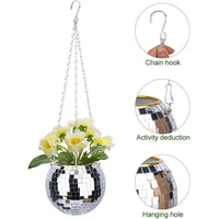 Bougie Disco Offre Spéciale Bougeoir Miroir en Verre Bougeoir Disco Boule Décor pour Fête de Mariage et Noël