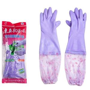 Gants de ménage en latex d'Asie de l'Est, épais, imperméables, résistants à l'huile, pour la vaisselle et le nettoyage de la cuisine, à manches longues - Product Image 5