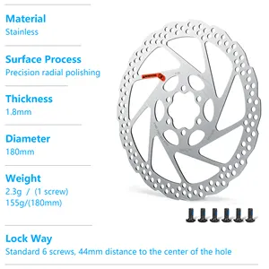 DYISLAND cakram rem sepeda, piringan Rotor Stainless Steel 180MM/160MM