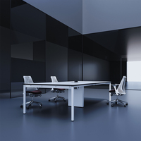 Salle de conférence, mobilier de bureau design moderne, table de réunion pour 6 personnes