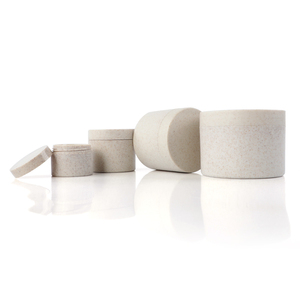 30ml 30g 1oz Eco-friendly Biodegradable recyclable beige natural color wheat straw plastic jar with screw lid