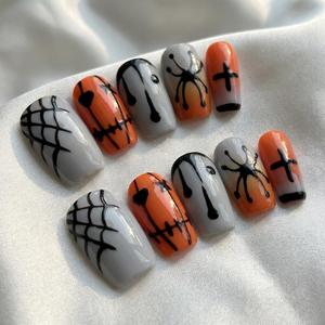 <span class=keywords><strong>Uñas</strong></span> Acrílicas Hechas a Mano, Forma Cuadrada Mediana, Diseño 3D para Fiesta, <span class=keywords><strong>Uñas</strong></span> Artificiales <span class=keywords><strong>de</strong></span> Alta Calidad al por Mayor - Product Image 6