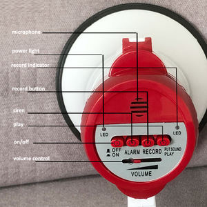 נייד 30w סוללה מגה-פון פלסטיק קטן יבש בגודל d עם סירנה ומאמן שיא & שופט מגאפונים - Product Image 2