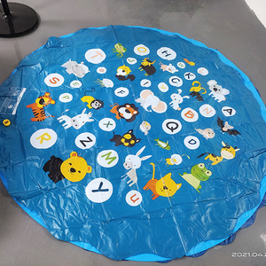 Spray Water <b>Play</b> Mat 1.7M Dark Blue Alphabet Animal Design Outdoor Summer Fun For Kids <b>5</b>-7 Years Unisex - Product Image 3