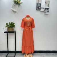Robe musulmane pour femmes en gros, style Dubaï, Abaya Kaftan brodée de strass dorés, tenue modeste avec hijab assorti pour l'Aïd