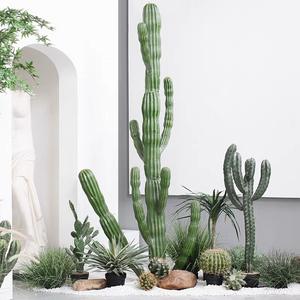 Plantes artificielles en plastique, <span class=keywords><strong>cactus</strong></span> artificiel sans entretien, <span class=keywords><strong>cactus</strong></span> pour la décoration intérieure et extérieure, maison, bureau - Product Image 1