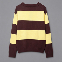 Nouvelle Collection Automne-Hiver 2026 – Pull en Maille Rayé Tendance pour Femme, Style Urbain Européen et Américain, Vente Directe Usine, Personnalisation OEM ODM