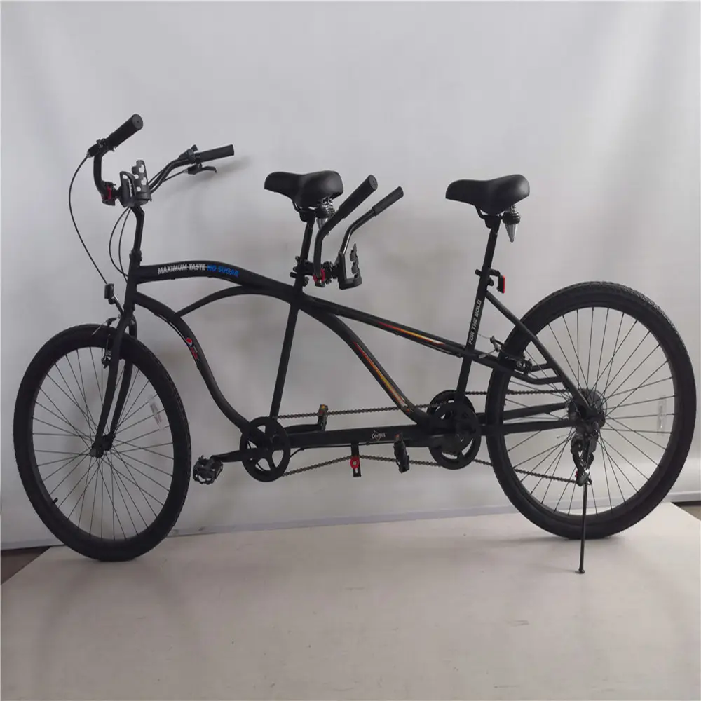 2024 adulte deux sièges 2 personnes loisirs tandem cruiser vélo 26 pouces