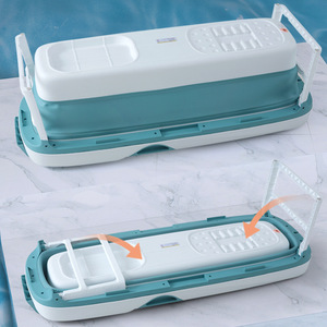 Baignoire pliante pour adultes, rectangulaire, en plastique épaissi, avec couvercle, pour le bain du corps entier et la sauna - Product Image 2