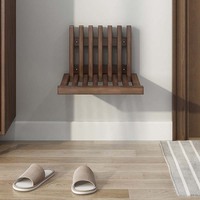 Banc à chaussures mural, tabouret pliable, peu encombrant, chaise murale en bois