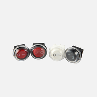 Tapa impermeable para interruptor basculante redondo KCD11 de 16mm tapa impermeable superficie plana cubierta de PVC transparente para protección de interruptor de encendido y apagado
