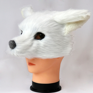 Máscara de <span class=keywords><strong>Animal</strong></span> Peludo Realista, Disfraz de Zorro, Tocado de <span class=keywords><strong>Animal</strong></span>, Máscara de Media Cara de Piel Sintética para Adultos - Product Image 4