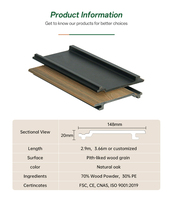 Revêtement mural composite co-extrudé WPC, grain de bois, panneau de bardage extérieur pour façade de maison, bâtiments de jardin et décoration extérieure