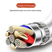 Cable de Datos USB-C de Carga Súper Rápida 7A Blanco de 100W, Conductor de Cobre Puro, Transferencia de Datos para Teléfonos Móviles, Compatible con Honor