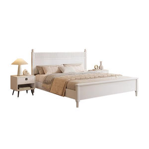 Armoire et commode de lit en bois King Queen Size cadre de lit en bois meubles de chambre meubles de maison ensemble de chambre à coucher - Product Image 3