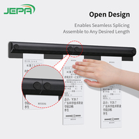 Porte-mémo en aluminium avec matière plastique Présentoir mural pour commandes de cuisine de restaurant et organisateur de documents Support pour notes de bureau
