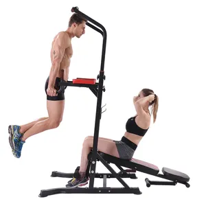 Home Folding Chin Up Bench Bar Home Fitness Power Tower Dip Station Sit / Pull / Press