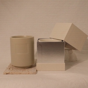 <span class=keywords><strong>Set</strong></span> di Portacandele Votive in Ceramica Beige Minimalista con Area Etichetta Vuota, Decorazione Natalizia Ecologica per la Casa, Regalo di Lusso, Etichetta Privata - Product Image 6