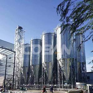 صومعة تخزين الحبوب من الفولاذ المجلفن 10-T قادوس وجبة فول الصويا مادة صومعة الذرة الخام لخط تغذية المزارع القمح - Product Image 6