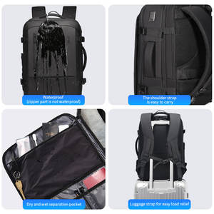 Sac à dos unisexe 17.3 pouces pour ordinateur portable, grande capacité, sac de voyage étanche multifonctionnel pour les affaires des étudiants - Product Image 4