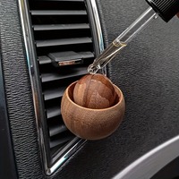 Diffuseur d'huiles essentielles en bois fait main pour la maison et la voiture, petit diffuseur en forme d'œuf pour la maison et la climatisation automobile