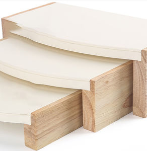 Exhibición de joyería de madera maciza de lujo personalizada, soporte de adornos, accesorios de exhibición de joyería de tres piezas - Product Image 5