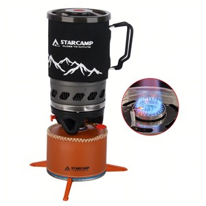 Réchaud à <span class=keywords><strong>gaz</strong></span> portable en alliage d'aluminium STARCAMP 900 ml pour <span class=keywords><strong>randonnée</strong></span>, <span class=keywords><strong>camping</strong></span> et pique-niques - Product Image 1