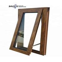 Fenêtre auvent en aluminium au design moderne avec écran insonorisé et invisible Fenêtre de balcon à ouverture horizontale fixe et ouverte