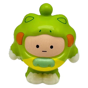 Jouets anti-stress pour enfants, cadeaux, figurines œufs à rebond lent, jouets à presser amusants en forme de dessin animé avec sacs en filet musical - Product Image 5