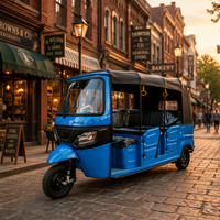 Nouveau Tricycle Électrique à 3 Roues de Haute Qualité 2026, Tuk Tuk Rickshaw à Carrosserie Ouverte, Disposition Spacieuse Multi-Passagers