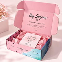 Boîte d'expédition en carton personnalisée pour commandes en gros avec message intérieur personnalisé et dimensions flexibles pour événements beauté