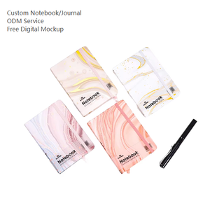 Journal de bureau Premium motif marbre | Papier épais | 50 pièces de quantité minimale de commande | Carnet à couverture rigide - Product Image 1