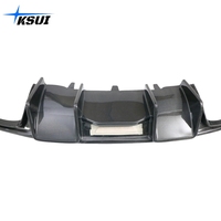 Diffuseur arrière en fibre de carbone de haute qualité KSUI avec éclairage LED pour Audi A4/S4 B8 (2007-2015) - Rétrofit/Amélioration