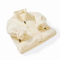 Fabricants de vêtements personnalisé de haute qualité hiver polaire épaissie Cardigan chaud sweat décontracté femmes à manches longues veste