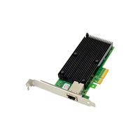 Tarjeta de Fibra Óptica de 10G RJ 450K Megabits de un Solo Puerto para Servidor Intel X550-T1, Interfaz de Red Inalámbrica PCIe X4 para Computadoras de Escritorio