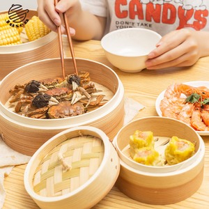 Cesta de Vapor de Madera Hecha a Mano Personalizada de 10-60 cm para Cocinar al Vapor Comida Asiática, Dim Sum, Bollos Chinos, Dumplings de Arroz, Olla de Vapor - Product Image 3