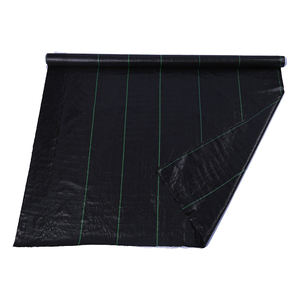 Copertura del terreno in plastica pacciame di plastica nera copertura del terreno da giardino tessuto erbaccia tappetino barriera - Product Image 1