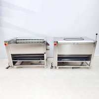 Machine à laver électrique automatique Taro de pommes de terre gingembre patate douce homard concombre de mer Machine à éplucher les rouleaux de brossage