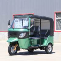 Tuk-tuk d'exportation à double étage, véhicule de transport de passagers à carrosserie ouverte, alimenté à l'essence, avec moteur vertical refroidi par eau de 201-250 cm³